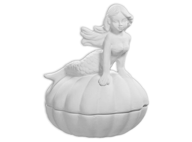 Shell Box with Mermaid Sitting on Top