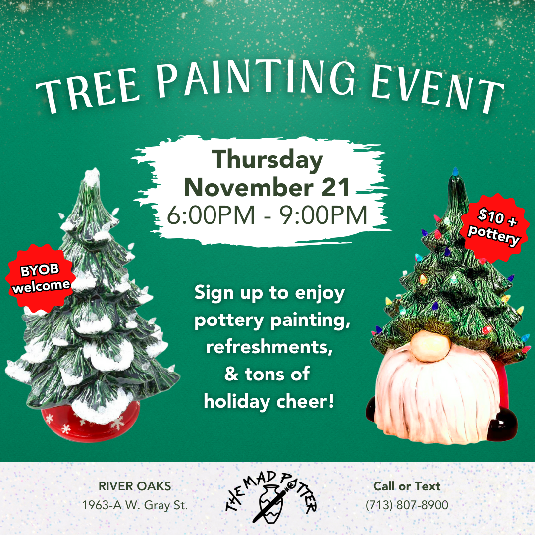 Thursday, November 21st - Holiday Tree Painting Event