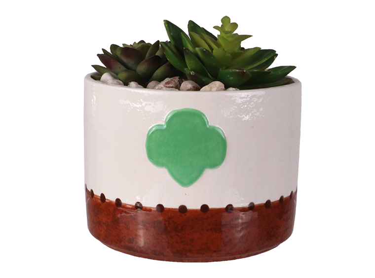 Girl Scout Trefoil Planter