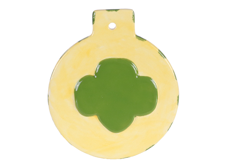 Flat Girl Scout Trefoil Ornament