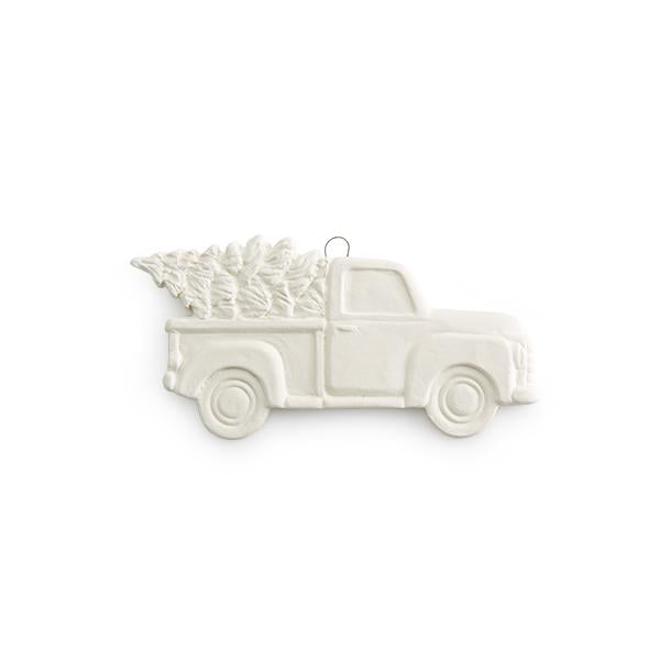 Truck w/ Tree Flat Ornament*