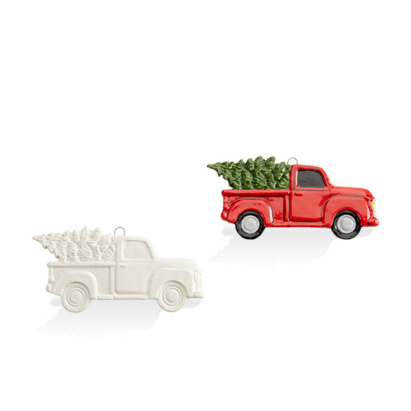 Truck w/ Tree Flat Ornament*